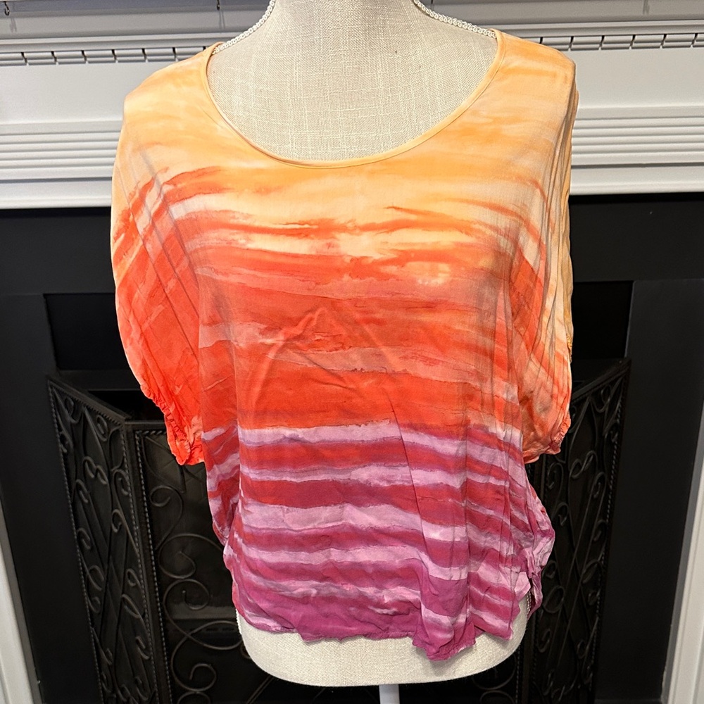 River & Sky Gradient Orange and Purple Women's Top